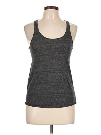 Pre-owned Alternative Earth Tank Top Gray Halter Neckline Tops