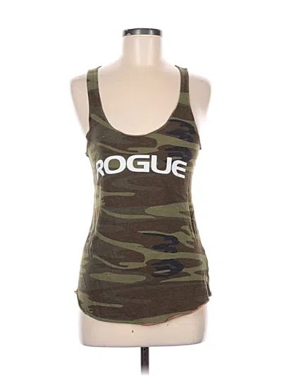 Pre-owned Alternative Earth Tank Top Green Halter Neckline Tops