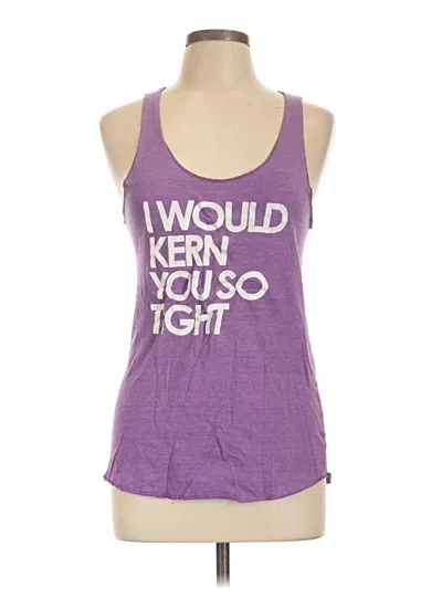 Pre-owned Alternative Earth Tank Top Purple Strapless Neckline Tops