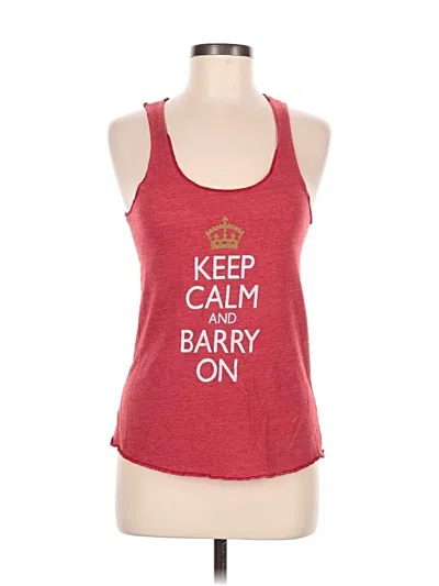 Pre-owned Alternative Earth Tank Top Red Halter Neckline Tops