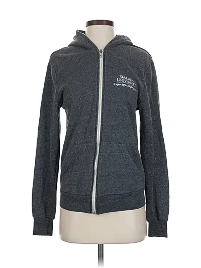 Pre-owned Alternative Earth Zip Up Hoodie In Gray