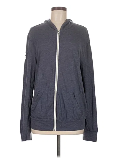 Pre-owned Alternative Earth Zip Up Hoodie In Gray