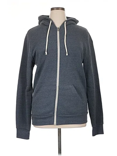 Pre-owned Alternative Earth Zip Up Hoodie In Gray