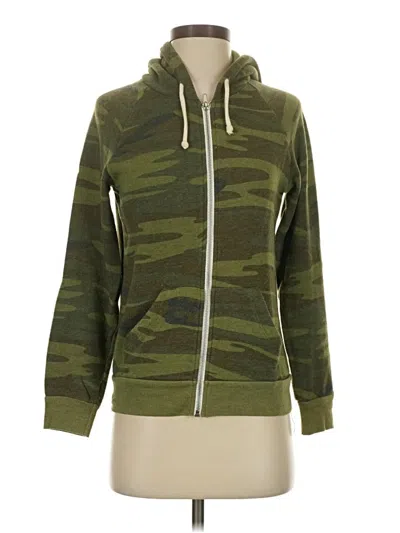 Pre-owned Alternative Earth Zip Up Hoodie In Green