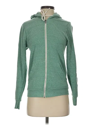 Pre-owned Alternative Earth Zip Up Hoodie In Green