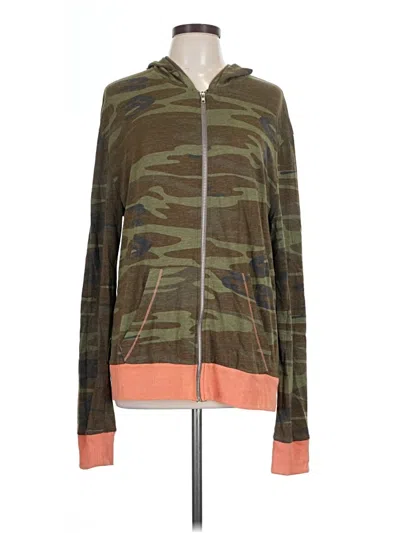Pre-owned Alternative Earth Zip Up Hoodie In Green