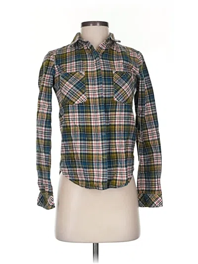Pre-owned Alternative Long Sleeve Button Down Shirt In Green