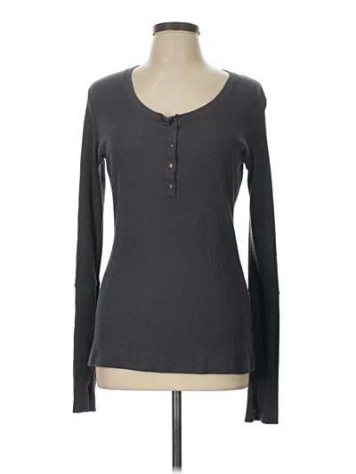 Pre-owned Alternative Long Sleeve Henley Shirt In Gray