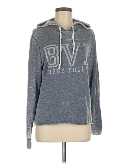 Pre-owned Alternative Long Sleeve Top Gray Cowl Neck Tops