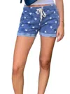 Alternative Printed Lounge Shorts In Navy Stars In Multi