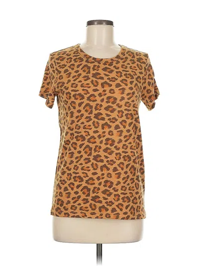 Pre-owned Alternative Short Sleeve T-shirt In Brown