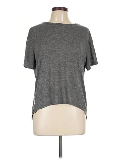 Pre-owned Alternative Short Sleeve Top Gray Keyhole Neckline Tops