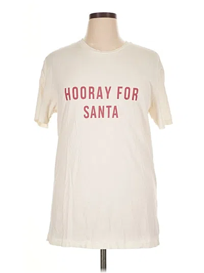 Pre-owned Alternative Short Sleeve Top Ivory Crew Neck Tops