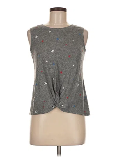 Pre-owned Alternative Sleeveless Top Gray Keyhole Neckline Tops