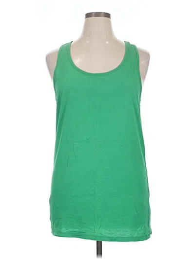 Pre-owned Alternative Tank Top Green Halter Neckline Tops