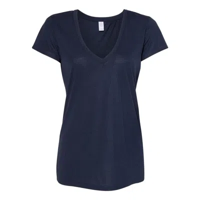 Alternative Women's Slinky Jersey V-neck Tee In Blue