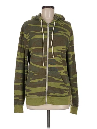 Pre-owned Alternative Zip Up Hoodie In Green