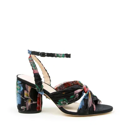 Alterre Women's Black Floral Twist Sandal + Marilyn Strap