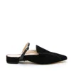 Alterre Women's Black Suede Twiggy Pointed Loafer In Black