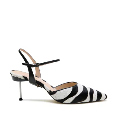 Alterre Women's Black / White White Zebra Amal Stiletto In Black/white