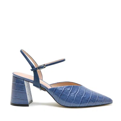 Alterre Women's Blue Indigo Croc Amal V Mule
