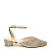 Alterre Women's Gold Gatsby Glitter Marilyn V Slide In Gold