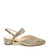 Alterre Women's Gold Gatsby Glitter Elsie V Slide In Gold