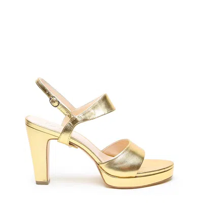 Alterre Women's Gold Lo Platform + Elsie Strap