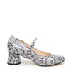 ALTERRE WOMEN'S NEUTRALS / GREY PYTHON BALLET PUMP + TWIGGY STRAP