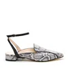 Alterre Women's Neutrals / Grey Python Marilyn Pointed Loafer Slide In Grey