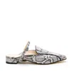 Alterre Women's Neutrals / Grey Python Twiggy Pointed Loafer In Grey