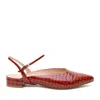Alterre Women's Red Clay Croc Amal Point Slide In Red