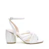 Alterre Women's White Ivory Silk Marilyn Twist Sandal In White