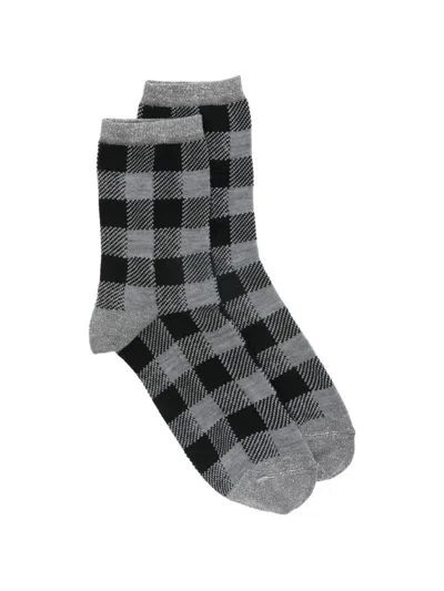 Alto Checked Socks In Gray