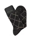 Alto Check-pattern Metallic-effect Socks In Black