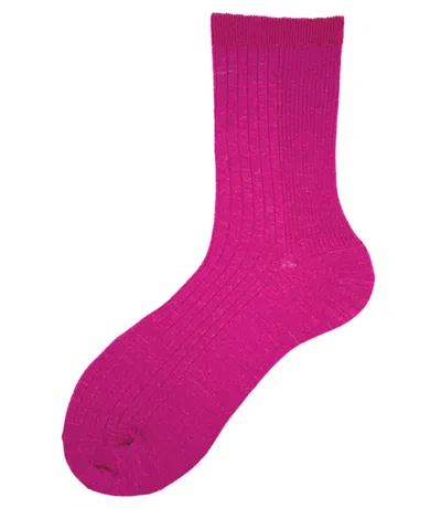 Alto Milano Rose Donna Short Socks In Pink
