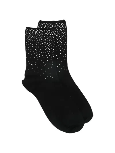 Alto Spot Patterned Socks In Black