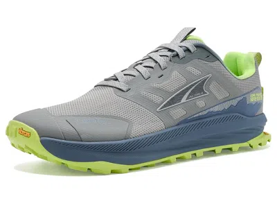 Altra Lone Peak 9+ Gtx Men's Shoes Ultimate Grey/turbulence/sharp Green: 8 D - Medium, Textile In Blue