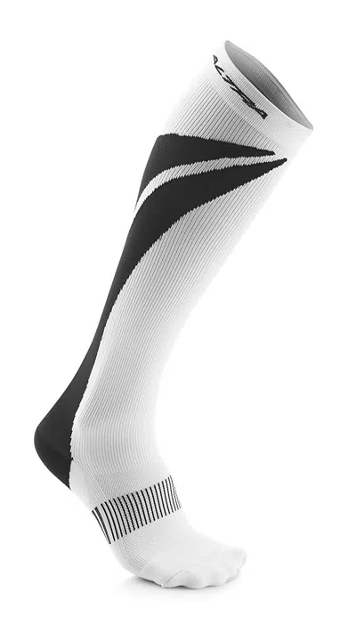 Altra Men's Maximum 1.0 Light Anatomical Compression Socks In White/black In Multi