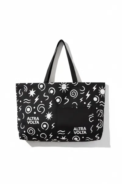 Altra Volta Women's  Large Graphic Canvas Tote Bag – Black Edition