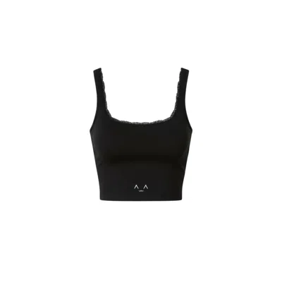 Altra Volta Women's Black Lace Top In Brown