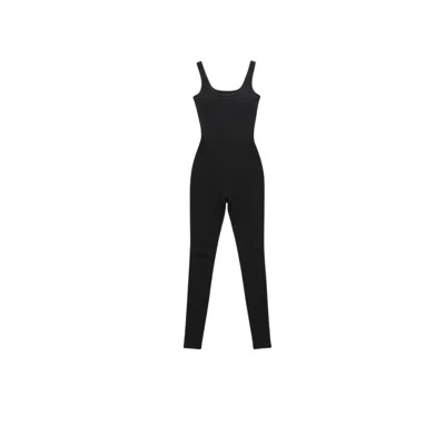 Altra Volta Women's Black Rib Perfect Fit Jumpsuit
