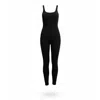 Altra Volta Women's Black Sculpt-rib Power Jumpsuit In Black