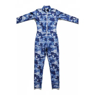 Altra Volta Women's Blue Funky Flow Zipper Jumpsuit