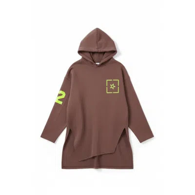 Altra Volta Women's Brown Night Stars Hoodie Dress