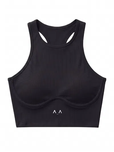 Altra Volta Women's Halter Ribbed Top - Black