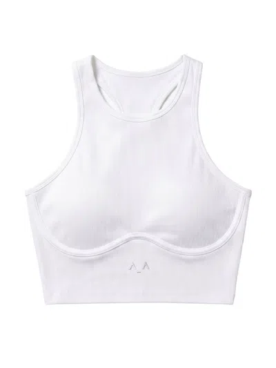 Altra Volta Women's Halter Ribbed Top - White In Multi