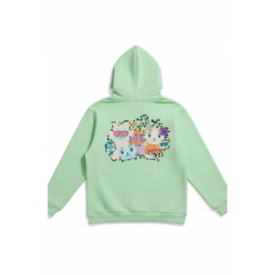 Altra Volta Women's Mint Green Graphic Hoodie