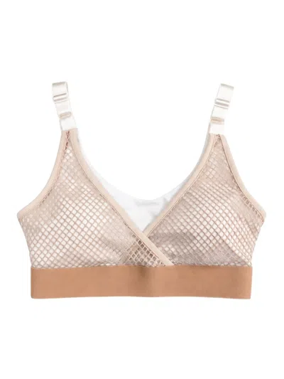 Altra Volta Women's Neutrals Edge Layer Mesh Sports Bra - Beige In Brown