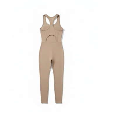 Altra Volta Women's Neutrals Second Skin Open-back Jumpsuit Sand In Brown